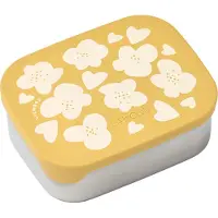 Liewood Arthur Gemusterte Brotdose, White/Yellow