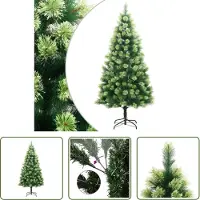 The Living Store Künstlicher Weihnachtsbaum Klappbar mit Ständer 150 cm