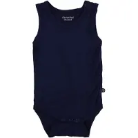 Minymo Body ohne Ärmel - Bambus - Navy - - 74 - Body ärmellos