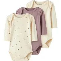 Name it Body l/ä - 3er-Pack - NbfBody - Summer Sand - - 2 Jahre (92) - Body L/Ä