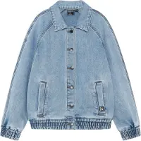Indian blue jeans Mädchen Jacken Denim Trenchcoat - Lichtblauw - Größe 140