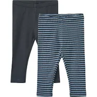Wheat Leggings - Rib - 2er-Pack - Jules - Hell Blue Stripe - - 68 - Leggings