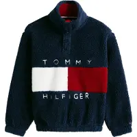 Tommy Hilfiger Fleecepullover - Flagge Heritage - Dark Nacht Nav - - 14 Jahre (164) - Fleecejacken
