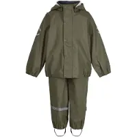 Mikk-Line Regenset mit Hosenträger, Dusty Olive, 98