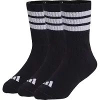 Adidas Sportsocken PERFORMANCE "3S KD C CRW 3P", Kinder, Gr. 25-27, schwarz-weiß (schwarz, weiß, weiß), Obermaterial: 63% Baumwolle, 32% Polyester, 4% Elasthan, 1% Polyamid, Socken Sportsocken