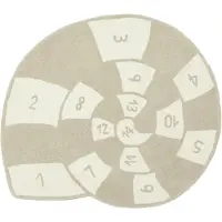 OYOY Korbteppich - Nautilus - 112 x 100 cm - Clay/Off White - - One Size - Decken