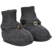 Mikk-Line Überziehschuhe Merinowolle, Anthracite Melange, 62-68