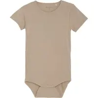 Minymo Body k/ä - Viskose - Einfach Taupe - - 68 - Body K/Ä