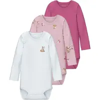 Name it Body l/ä - Noos - NbfBody - 3er-Pack - Ibis Rose - - 1 Jahr (80) - Body L/Ä