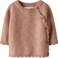 Lil´ Atelier Lil' Atelier Bluse - Strick/Lochmuster - NbfLaguna - Misty Rose - - 62 - Blusen