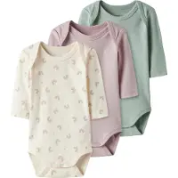 Name it Body - l/ä - 3er-Pack - Noos - NbfBody - Jet Stream/W/Bu - - 3 Jahre (98) - Body L/Ä