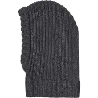 Wheat Woolao Merinowolle Schlupfmütze, Charcoal Melange, 52-53