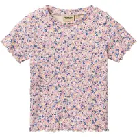 Wheat T-Shirt - Rib - Alicia - Pink Blue Blumen - - 8 Jahre (128) - T-Shirts