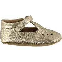 Bisgaard Ballerina Hausschuhe - Gold m. Muster - - 19 - Hausschuhe
