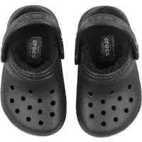 Crocs Classic Gefütterte Schlappen, Schwarz, 24-25