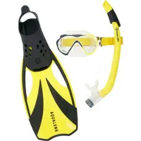 Aqua Lung Schnorchelset - Adult - Compass - Black/Yellow - - XL - XLarge - Schnorchel