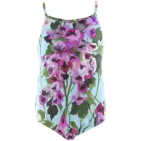 Dolce&Gabbana Badeanzug - Renaissance - Blau/Rosa Blume - - 8 Jahre (128) - Bademode