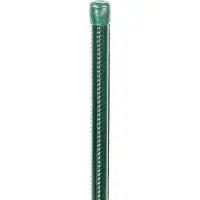 Alberts 854300 Universalstab, geriffelte Oberfläche, grün kunststoffummantelt, Länge 1000 mm, Pfosten-Ø 9 mm, 25er Set