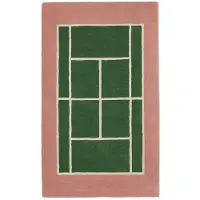 OYOY Decke - Tennis Decke - 150x88 cm - Grün/Rose - - One Size - Decken