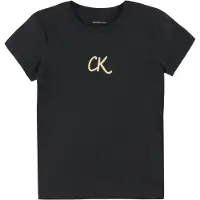Calvin Klein Jeans T-Shirt Glitter IG0IG02972 D Schwarz Slim Fit