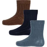 Minymo Socken - Rib - 3er-Pack - Dark Navy - - 35/38 - Socken