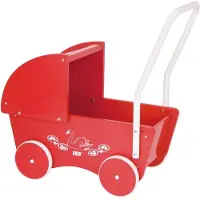 Krea Puppenwagen - Holz - Rot - - One Size - Puppenwagen