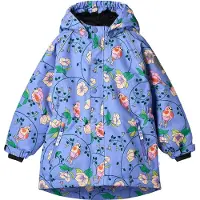 Smafolk Winterjacke - Purple Delight m. Vögel/Blumen - - 4-5 Jahre (104-110) - Winterjacken