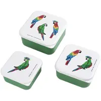 Petit Jour Paris Brotdosen-Set - 3 st. - 11,5 x 5,5 cm - Papagei - - One Size - Brotdosen