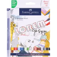 Faber-Castell Filzstifte - 12 st. + Mixer - Goldfaber Sketch - - One Size - Filzstifte