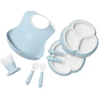 BabyBjörn Geschirr-Set - 8 Teile - Pastellblau - - One Size - Geschirr-Sets
