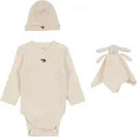 Konges Sløjd Geschenkbox - Schmusetuch/Mütze/Body l/ä - Offwhite - - 68 - Body L/Ä
