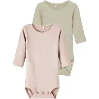 Name it Body l/ä - 2er-Pack - Rib - Noos - NbmKab - Peyote-Misch - - 62 - Body L/Ä
