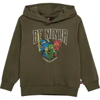 Lego Wear Ninjago Kapuzenpullover - LwsAku - Grün - - 9 Jahre (134) - Kapuzenpullover