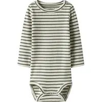 Name it Body l/ä - Noos - Rib - NbnBani - Dusty Olive - - 68 - Body L/Ä