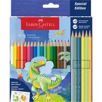 Faber-Castell Buntstifte - 18+6 st. - Dinosaur Metallic/Neon - - One Size - Buntstiftsets
