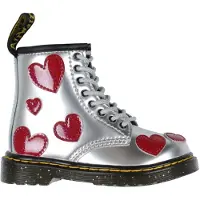 Dr. Martens Stiefel - 1460 T - Silver Metallic+Hellrot/Lackierun - - 23 - Stiefel