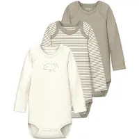 Name it Body l/ä - Noos - NbnBody - 3er-Pack - Reines Kaschmir - - 74 - Body L/Ä