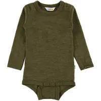 Joha Body l/ä - Wolle - Moosgrün - - 80 - Body L/Ä