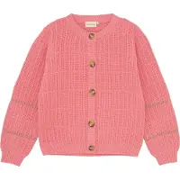 Minymo Strickjacke "Strickjacke MICardigan Knit", Kinder, Gr. 98, rot (strawberry ice), Obermaterial: 97% Baumwolle CO. 3% metallisierte Fasern MTF., Strickjacken Strickjacke