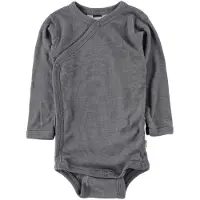 Joha Wickelbody l/ä - Wolle/Seide - Dunkelgrau - - 50 - Body L/Ä