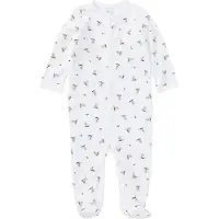 Ralph Lauren Strampler - Core Replen - Weiß/Blau m. Kuschel - - 50 - Strampler
