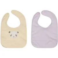 OYOY Lätzchen - 2er-Pack - Lun Lun Panda - Vanilla/Lavender - - One Size - Lätzchen