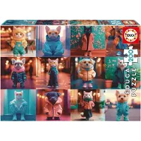 Educa Puzzlespiel - 200 Teile - Mode Animals - - One Size - Puzzlespiele