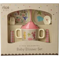 Rice Coral Ocean Print-4 Pcs Geschirr