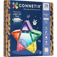 Connetix Magnetset m. Licht - 28 Teile - Light Star Packung - - One Size - Magnetspielzeug