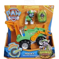 Ryhmä Hau 31400 - Paw Patrol Dino Rescue Rockys Basis Fahrzeug mit Rückzieh-Mechanismus