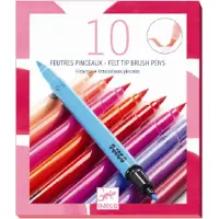 Djeco Tuschen - 2-in-1 - 10 st. - Pastellfarben - - One Size - Filzstifte