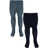 Minymo Strumpfhosen - Wolle - 2er-Pack - Dark Navy - - 128/134 - Strumpfhosen
