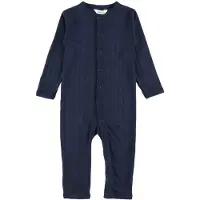 Joha Stampler - Wolle/Seide - Navy - - 90 - Strampler