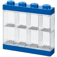 LEGO Minifiguren-Display – 8 Fächer – 19 cm – Blau - - One Size - Boxen